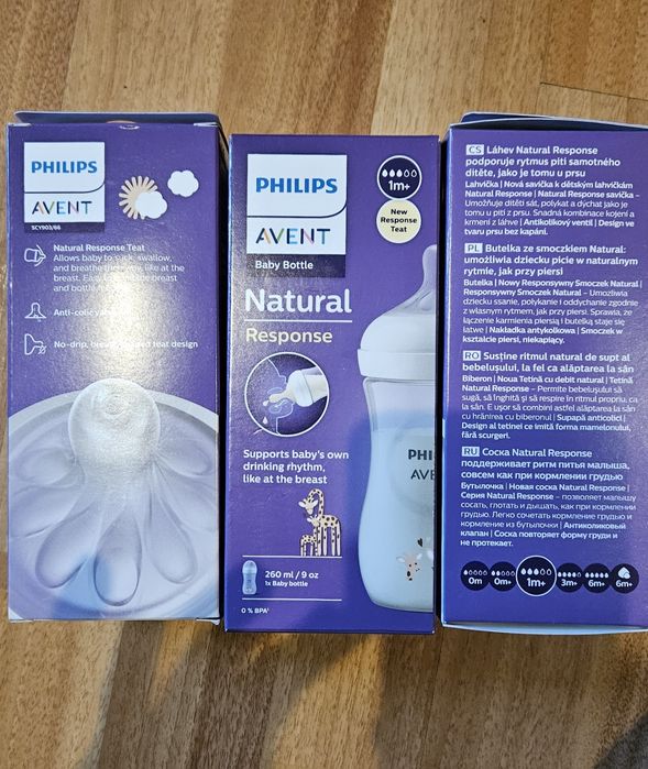 Biberon Philips Avent Natural Response si 2 seturi tetine