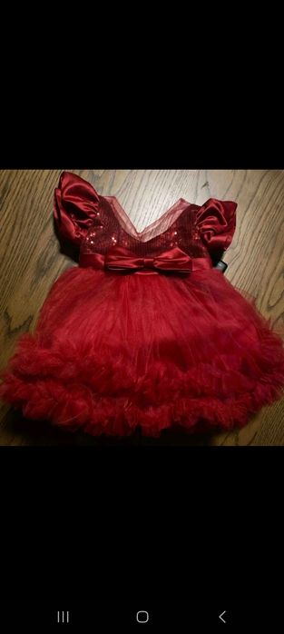 Бебешки официални рокли Бордо и Розово