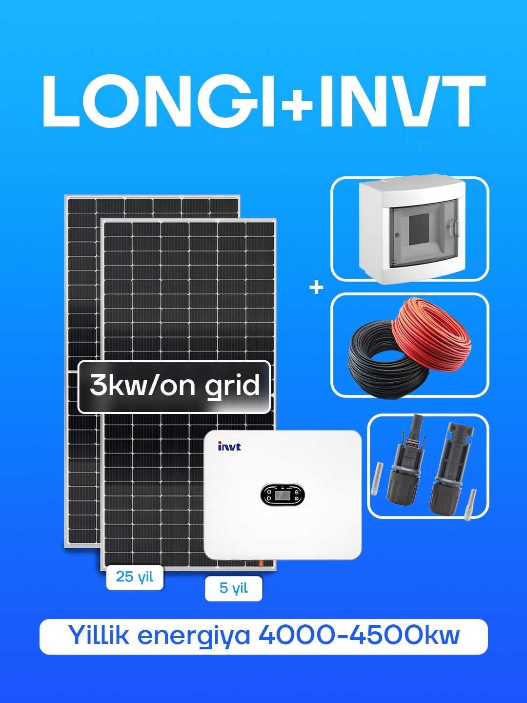 Солничний система комлект - longi+ invt