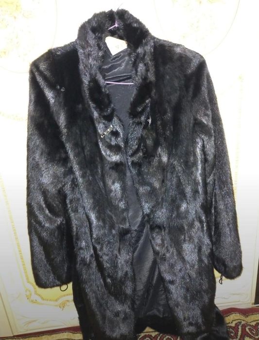 Норковая шуба! Чёрный бриллиант!