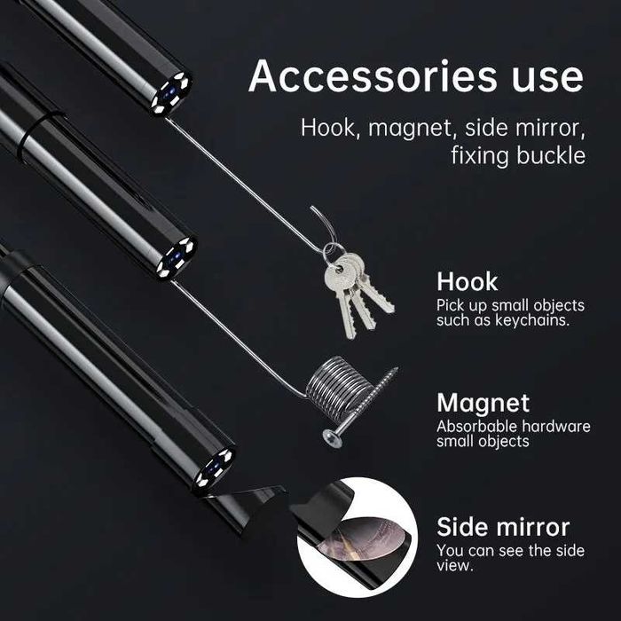 Endoscop video cablu camera 8mm