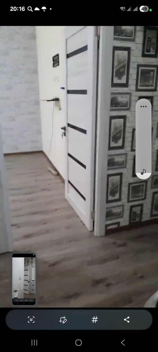 2/1/5.  Сергели 4. (Ярмарка 400 м). Квартира 60 м². Не торец, с ремонт