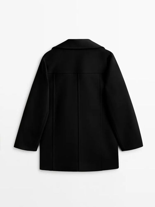 Palton Massimo Dutti, scurt, negru
