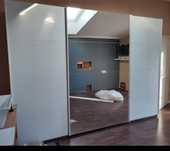Dressing/Dulap 320/230/60 cm 3 usi culisante oglinda si alb