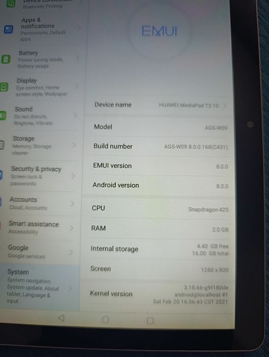 Vand tableta Huawei Mediapad T3