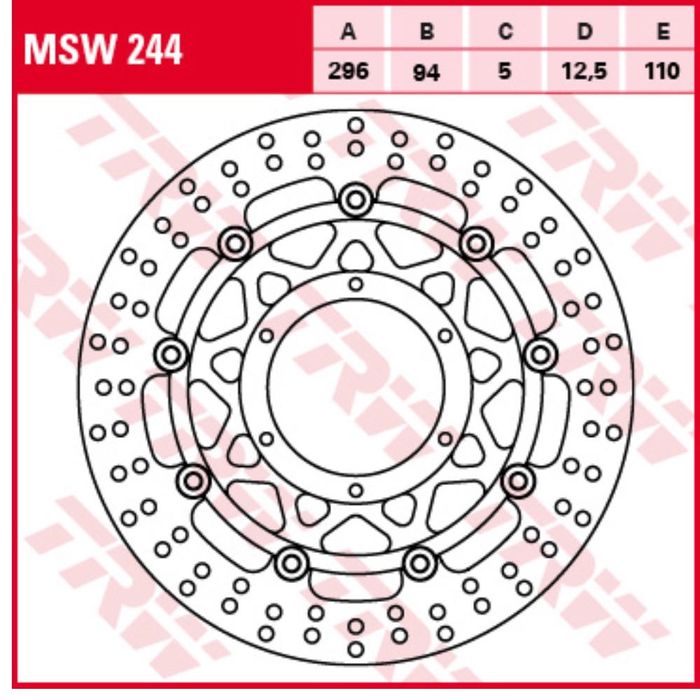 Disc Frana Fata Moto TRW HONDA CBR F4I 900 VTX 1800 Racing Flotant