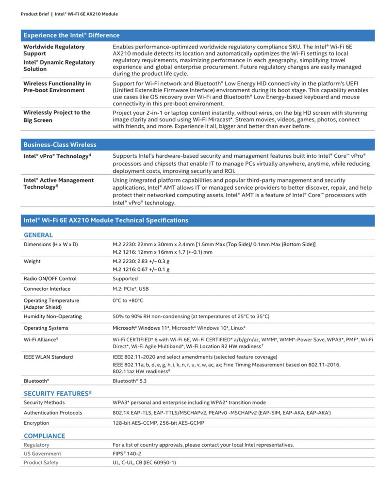 Intel AX210/AX211/AX411-wifi 6e