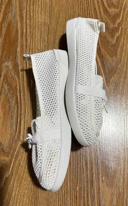 Балетки тканевые белые 36