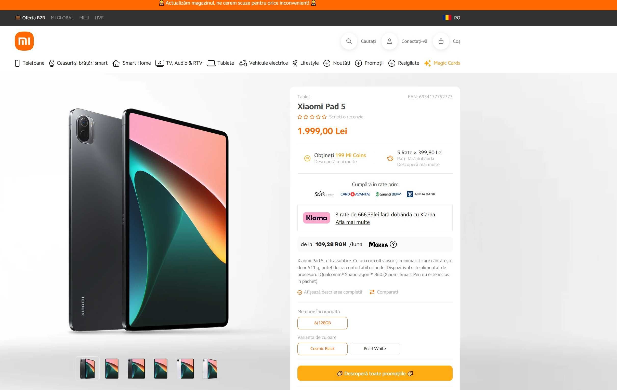 Xiaomi PAD 5 - 11"  - 3GHZ octacore - 6GB - 128gb