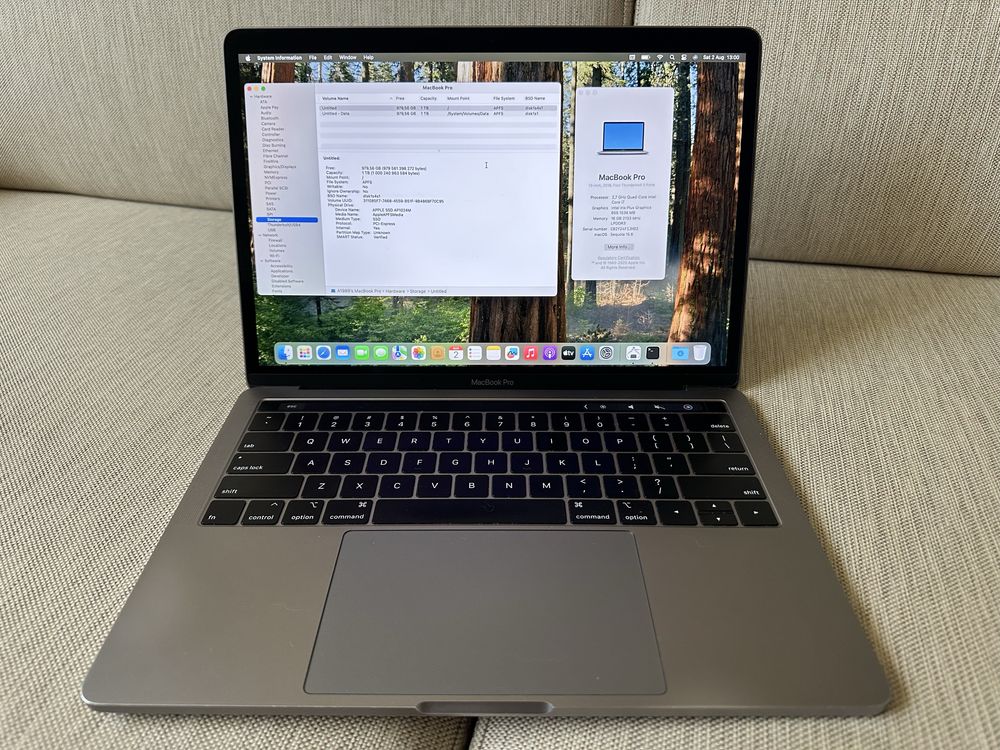 MacBook Pro 13.3” i7-8th gen/16/1000 / 2018