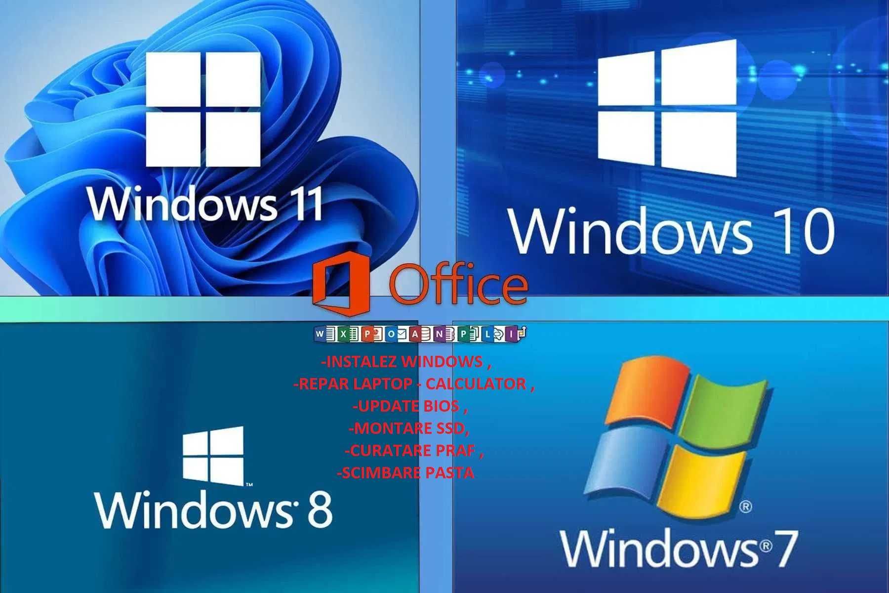 componente laptop , Instalez windows , repar laptop, Pc , Montez SSD