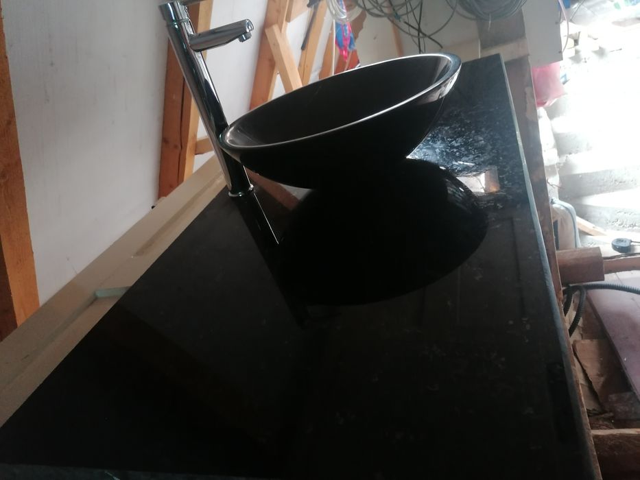 Set Lavoar circular marmura