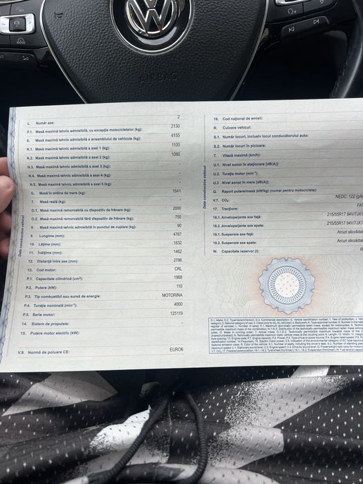 Passat b8 de vanzare