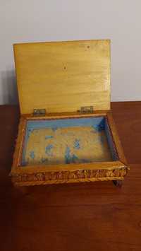 Cutie lemn in stil art deko vintage pentru bijuterii sau altele