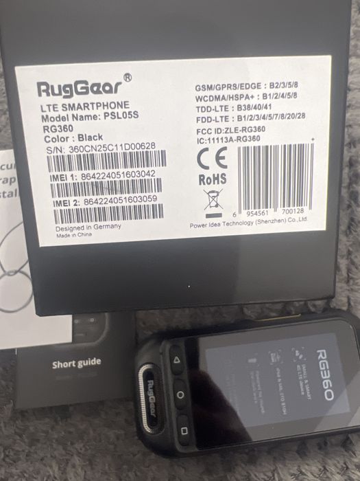 RugGear RG360 LTE smartphone