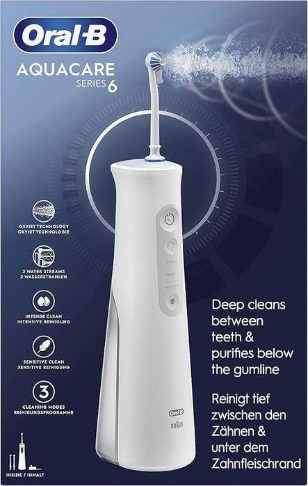 Зъбен душ Oral-B AquaCare Pro Expert Series 6, Бял
