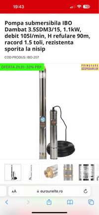 Pompa sumersibila puternica 105 litri/minut -Garantie