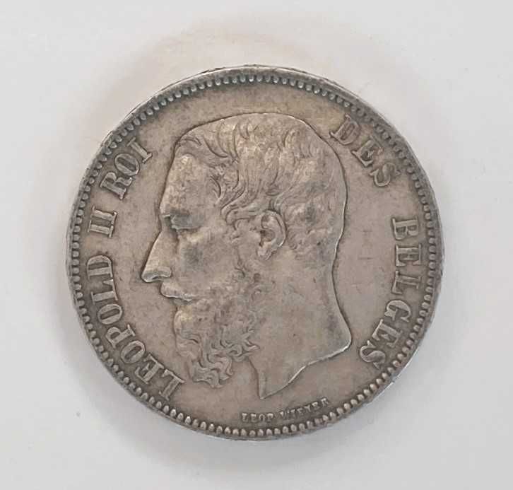 5 франка Белгия Леополд II, различни години