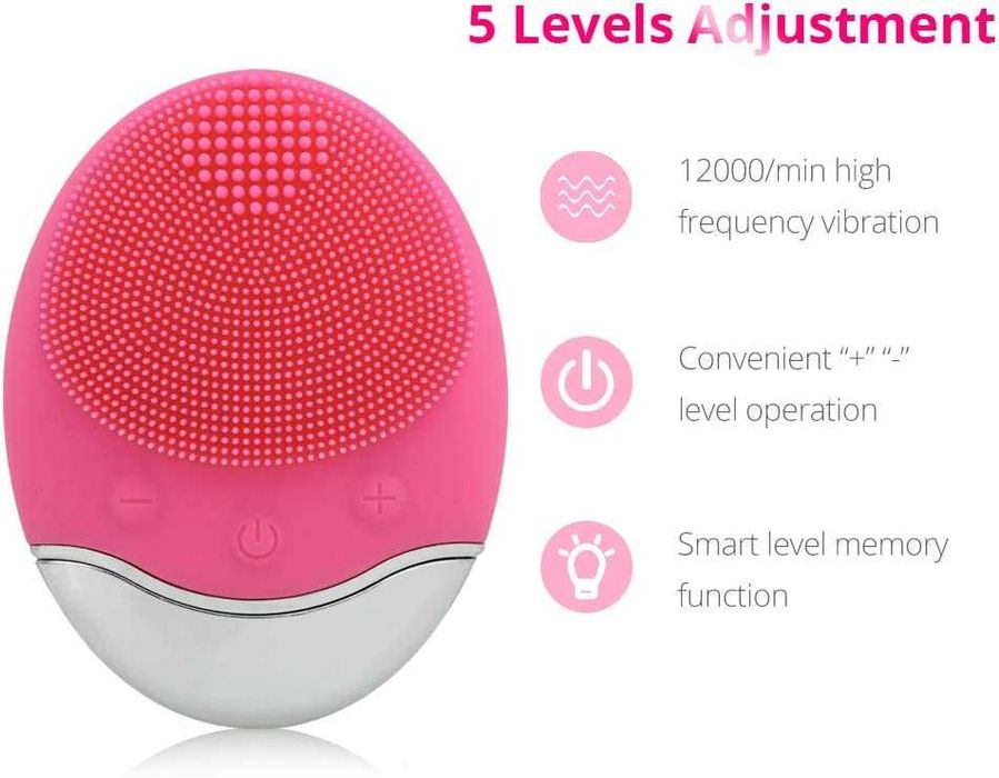 Ултразвукова силиконова четка за лице акумулаторна