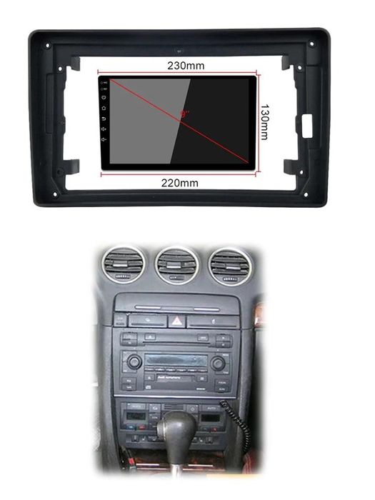 АДАПТОРНА РАМКА №3334-11 мултимедия с двоен дин 9инча за AUDI A