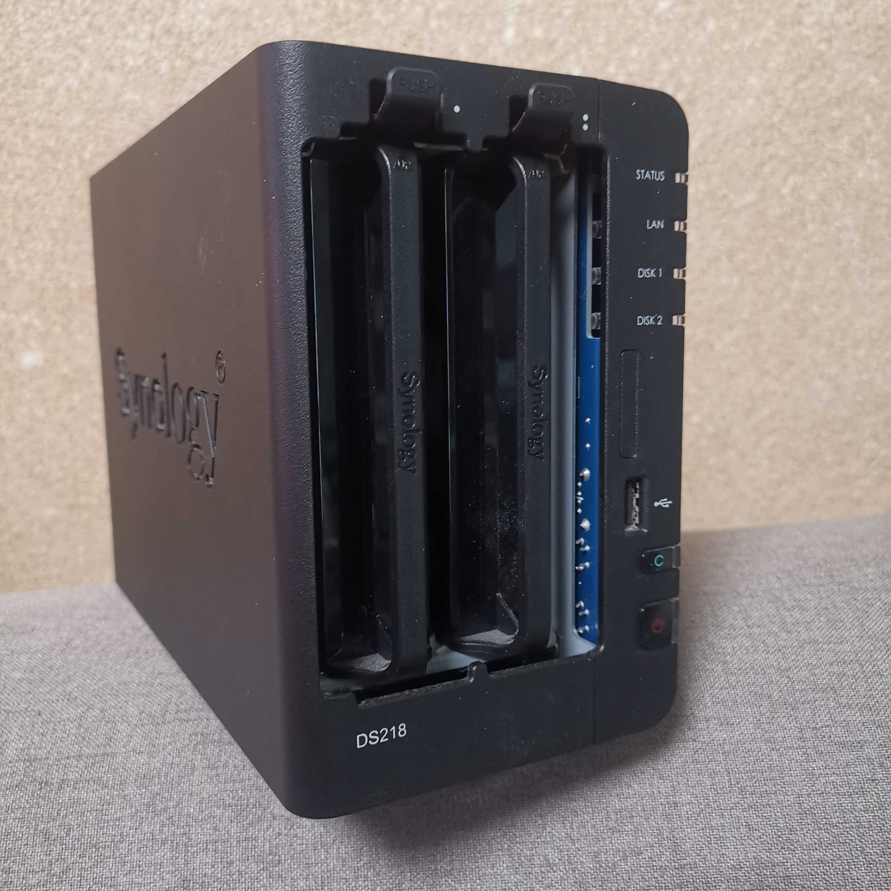 мрежови сторидж NAS Synology DS218, 2 Gb DDR4 RAM, 2 bay