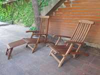 Скандинавски, сгъваем, стол, шезлонг,от тиково дърво,градински мебели