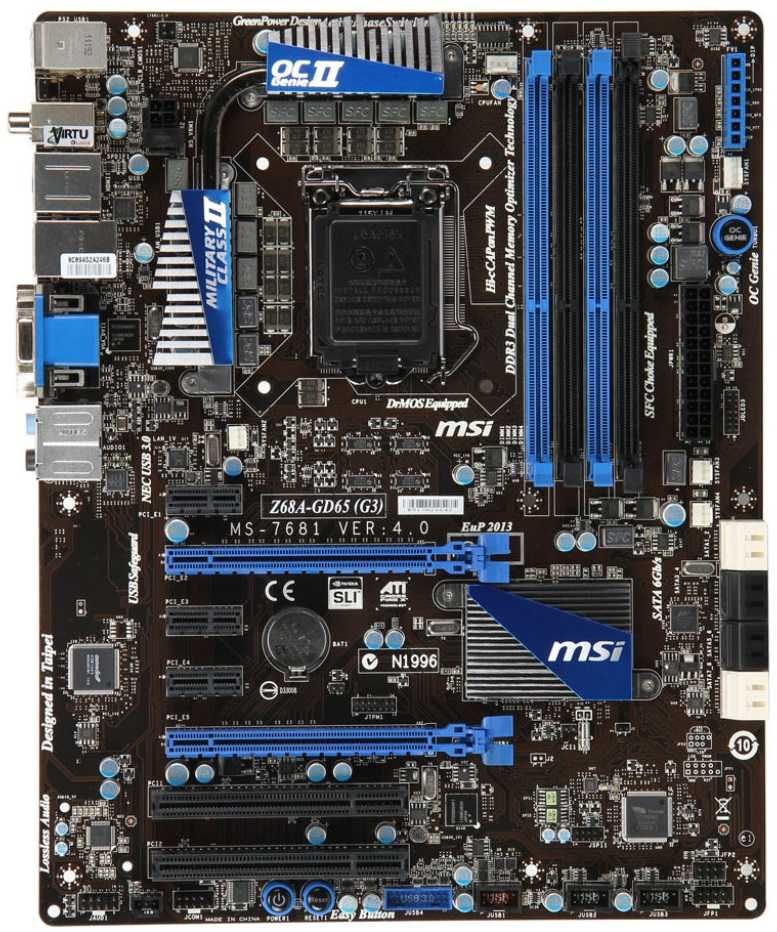 Дъно Дънна платка MSI Z68A-GD65 (G3) 1155 DDR3 OVERCLOCK
