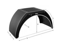 Калник тип трапец 260х1450х880х400 бял кант DOMAR