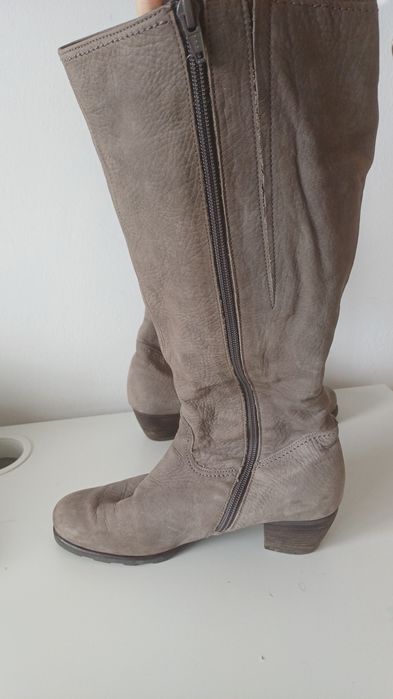 Сиви ботуши Gabor  5 1/2,  39 естествена кожа