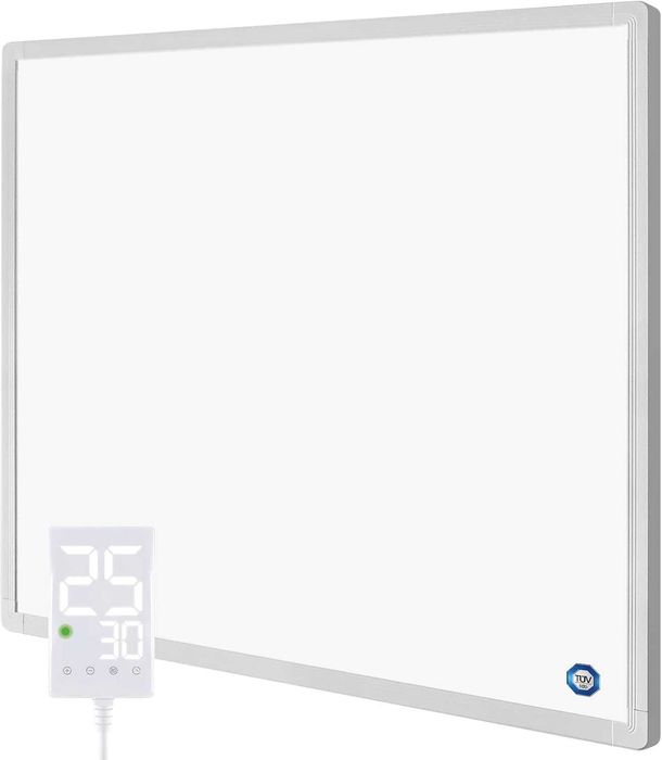 Panou infrarosu Hocosyme, 300W, cu termostat, montaj pe perete, alb