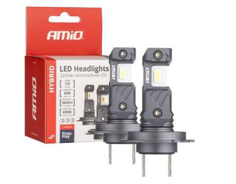 LED Крушки AMIO HYBRID H7/H18 6000K Canbus 60W