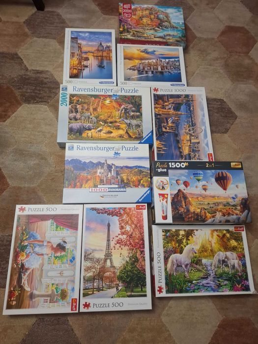 Puzzel-uri diverse de la 500 piese la 2000 piese