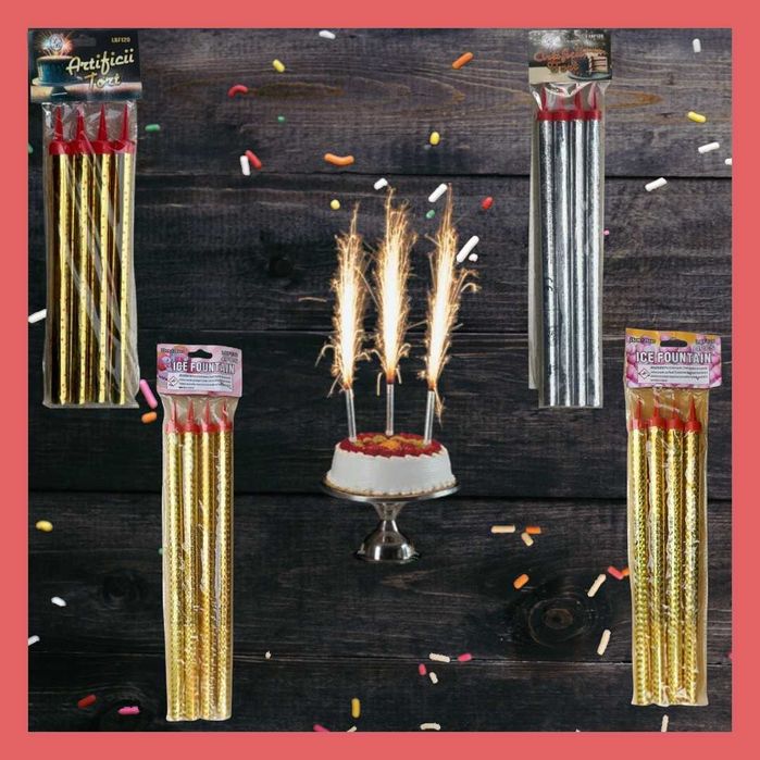 Artificii de tort AURIU, ARGINTIU