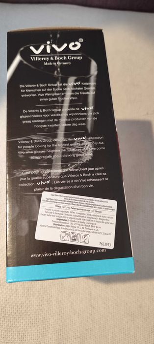 set 2 pahare cristal VIVO originale Noi in cutie