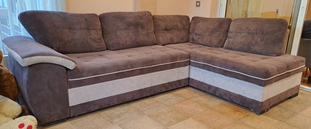 Ъглов диван с ракла и функция сън