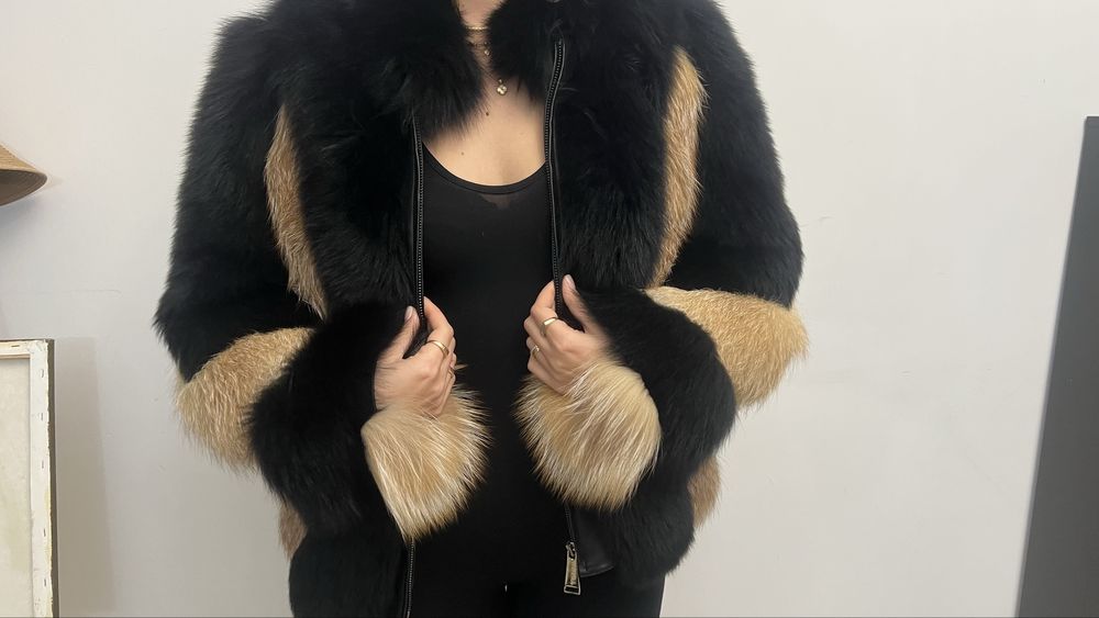 Blana vulpe negru cu maro