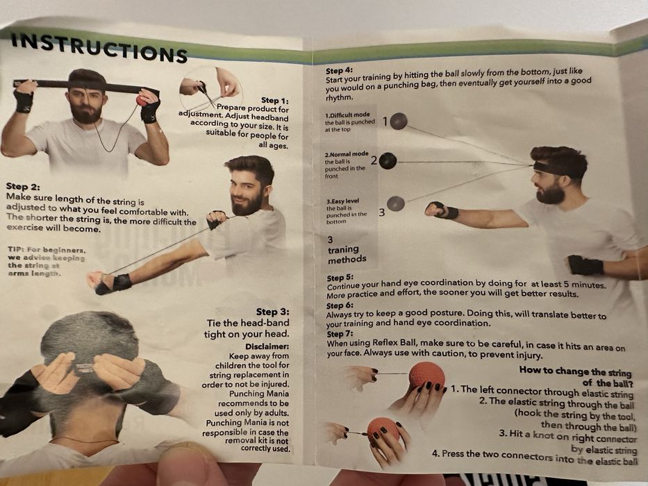 Reflex boxing ball/minge de box antrenament box, adulti si copii