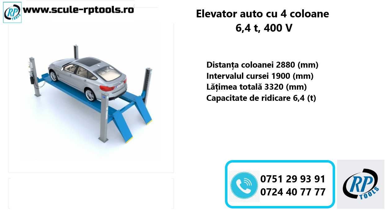 Elevator auto cu 4 coloane 6,4 t 400V