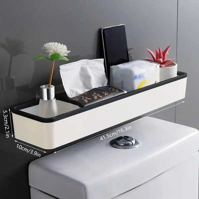 Raft de depozitare pentru baie suspendat pe perete