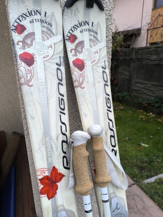 Ski Rossignol cu bețe ski fete