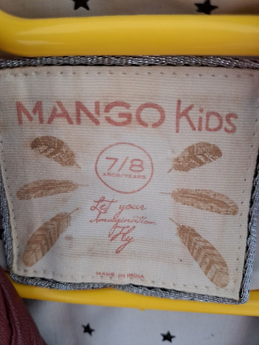 Geaca piele de la Mango marinea 7-8 ani