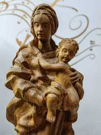 Sculptura veche in lemn de stejar LUTTICHER MADONNA