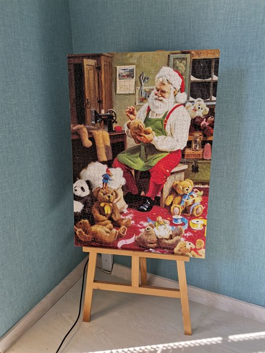 Пъзели, наредени и залепени