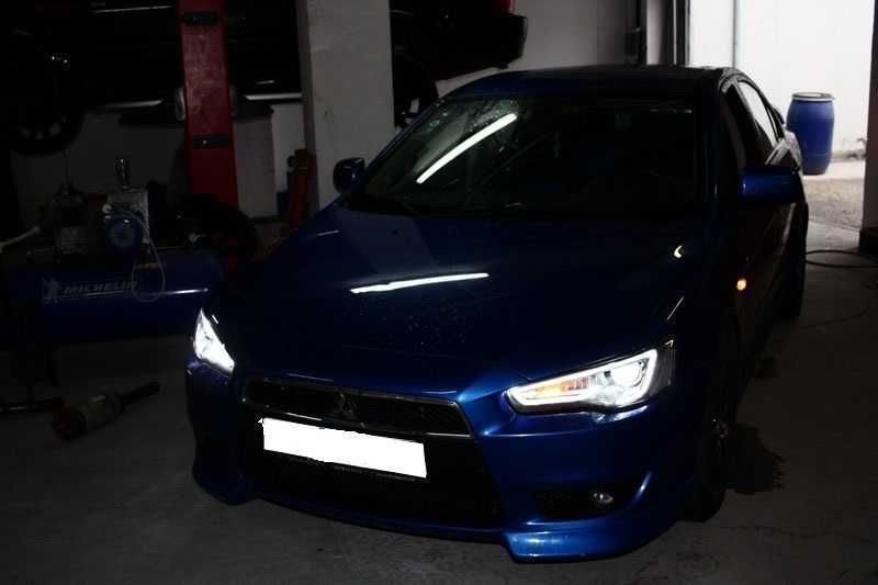Faruri LED Mitsubishi Lancer 07-17 Dual Projector Semnal Secvential