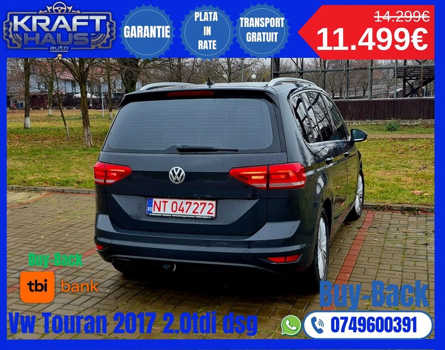 Vw touran 2017 Highline 2.0tdi dsg rate tbi

Vol