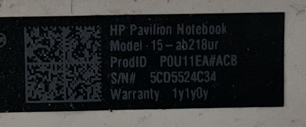 Ноутбук HP Pavilion 15-ab218ur на запчасти