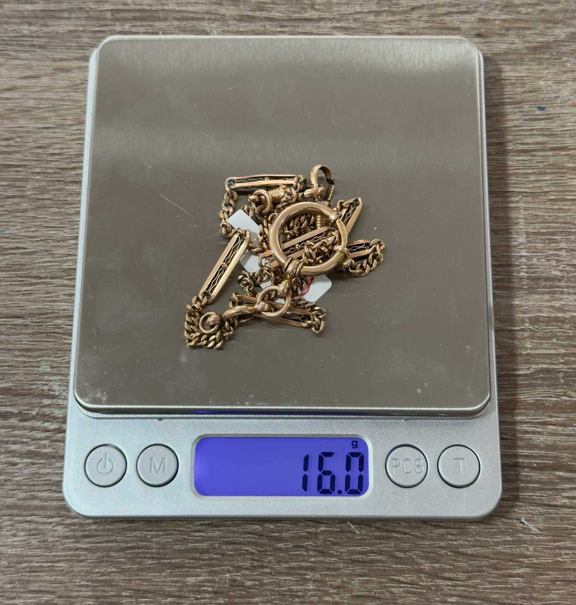 Златна  верижка за часовник 14к 16грама