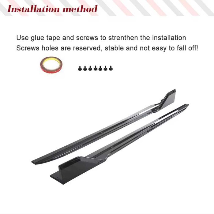 Prelungire praguri laterale BMW X5 G05 2019+, Negru Lucios