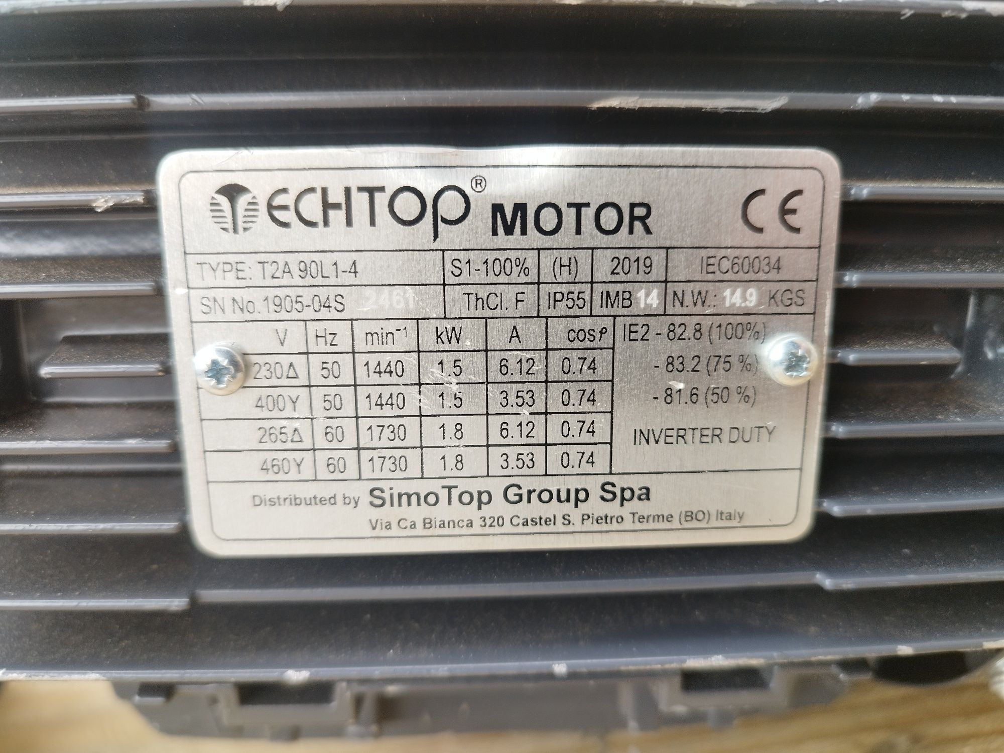 Електромотор с редуктор 1.5 кВ