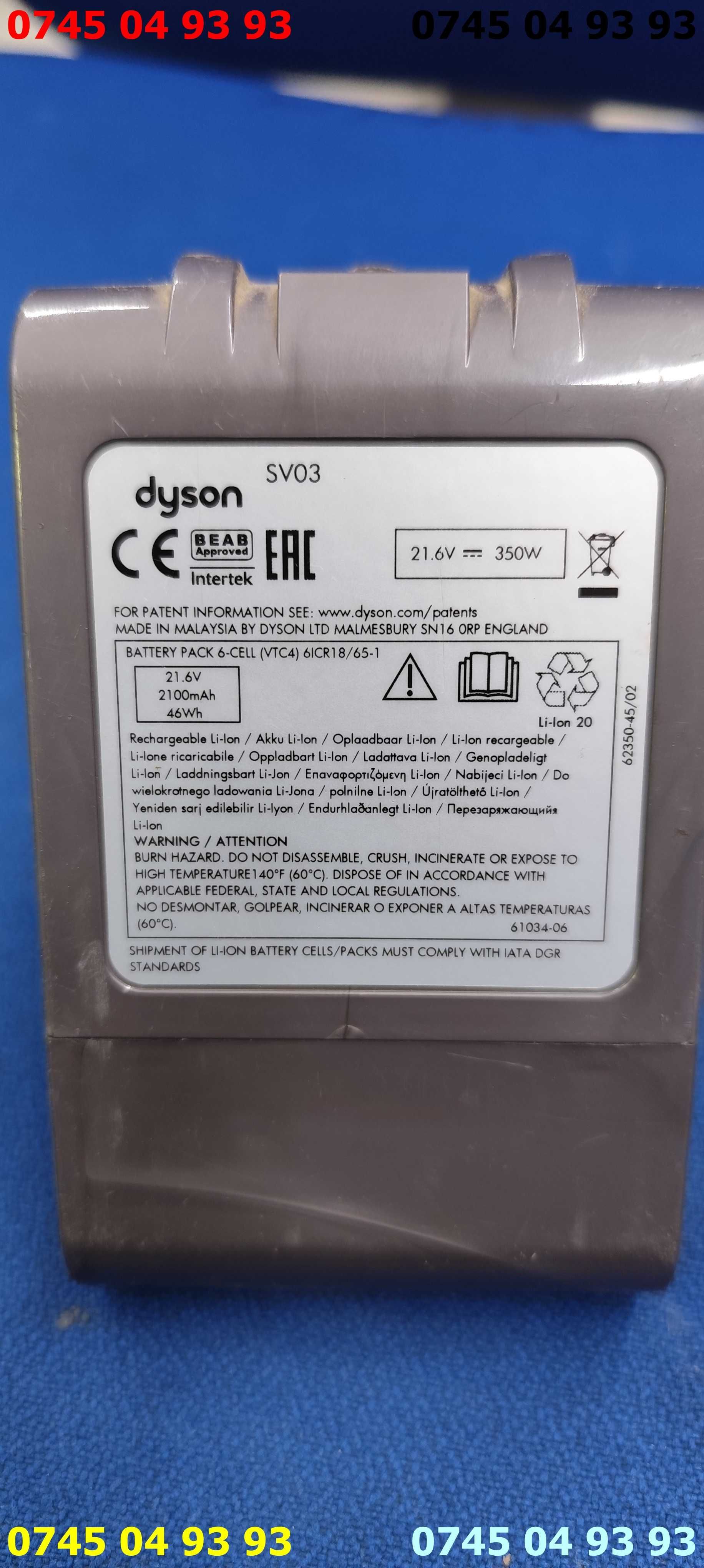 acumulator aspirator Dyson V6 SV03 defect nu se mai aprinde ledul